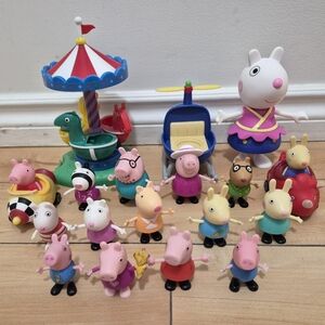 Peppa Pig lot 1 (2 characters in vehicles don't come out of them)